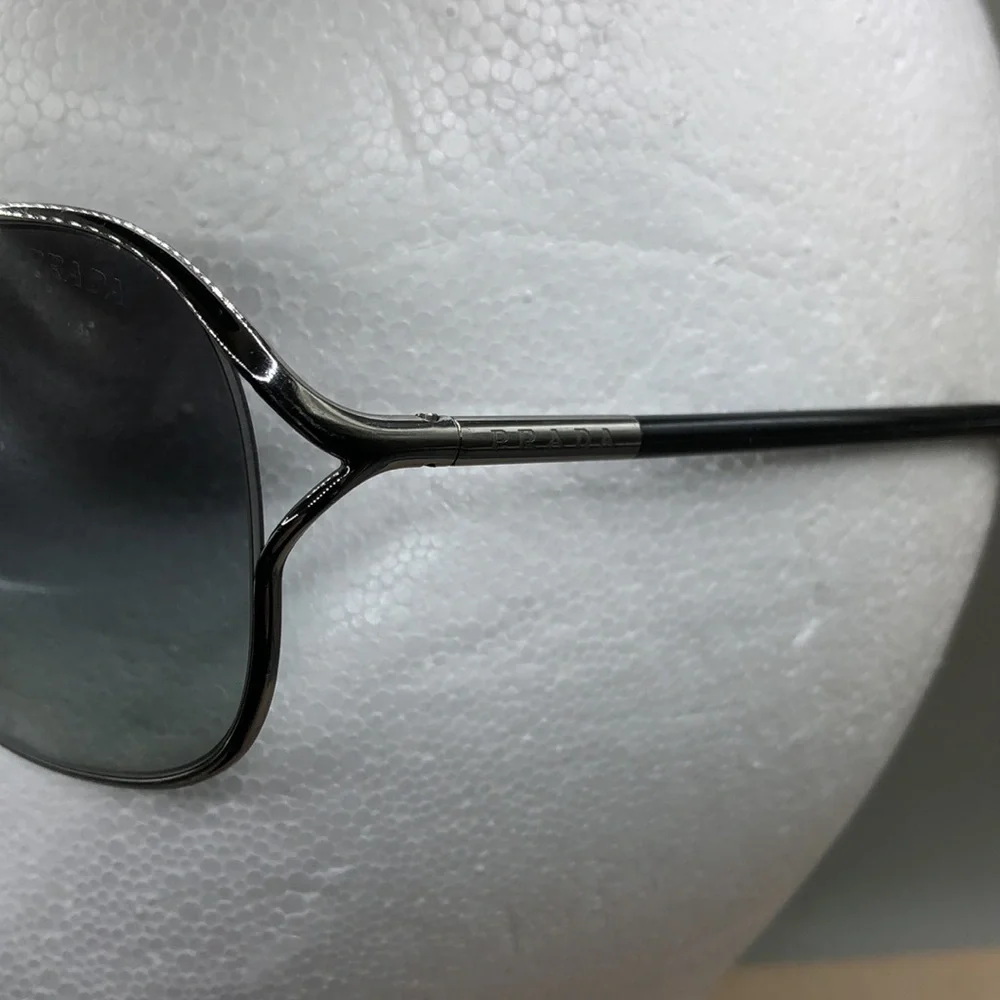 Prada Gunmetal  Metal Frame Gradient Tint Sunglasses - SPR 58M HAS FLAWS READ